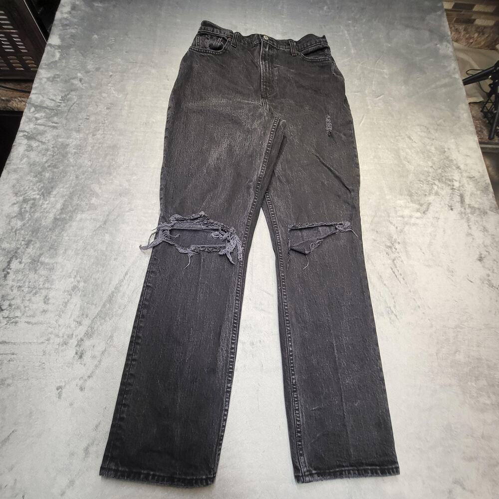 Abercrombie‎ & Fitch Jeans Womens 29 8R Black 90s Straight High-Rise Curve Love